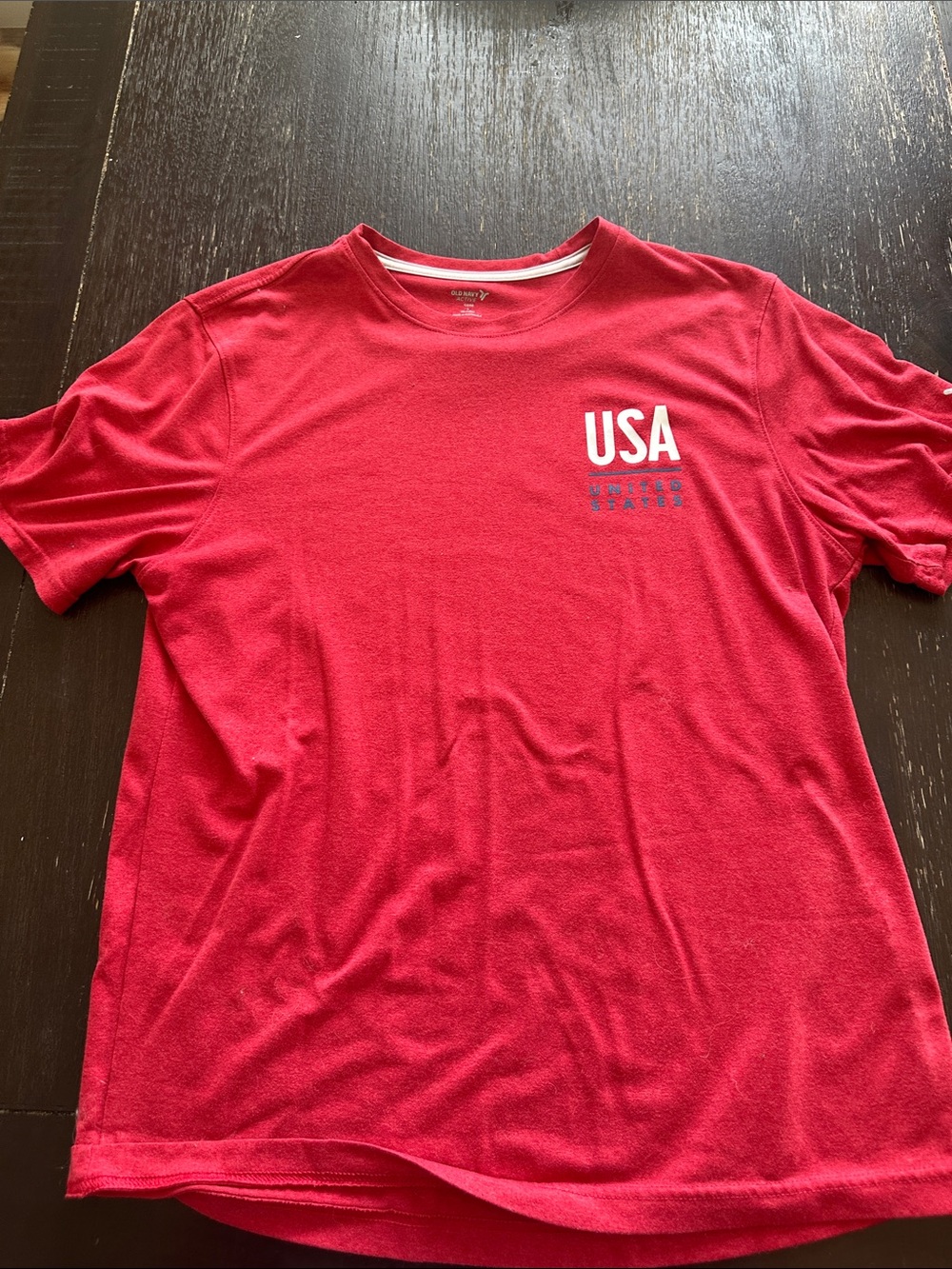 Old Navy Red USA Graphic Crewneck Tee
